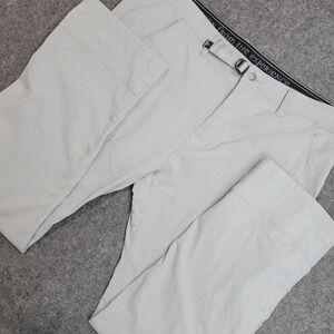 PrAna Pants Mens 40x34 Gray Stretch Buckle Waist Straight Leg Hiking Outdoor
